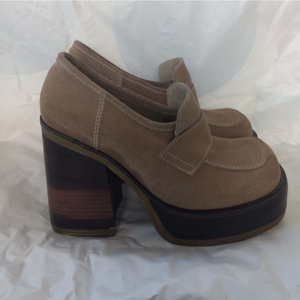 Vintage Bakers Shoes Chunky Block Heel Size 8 US - Picture 2 of 16